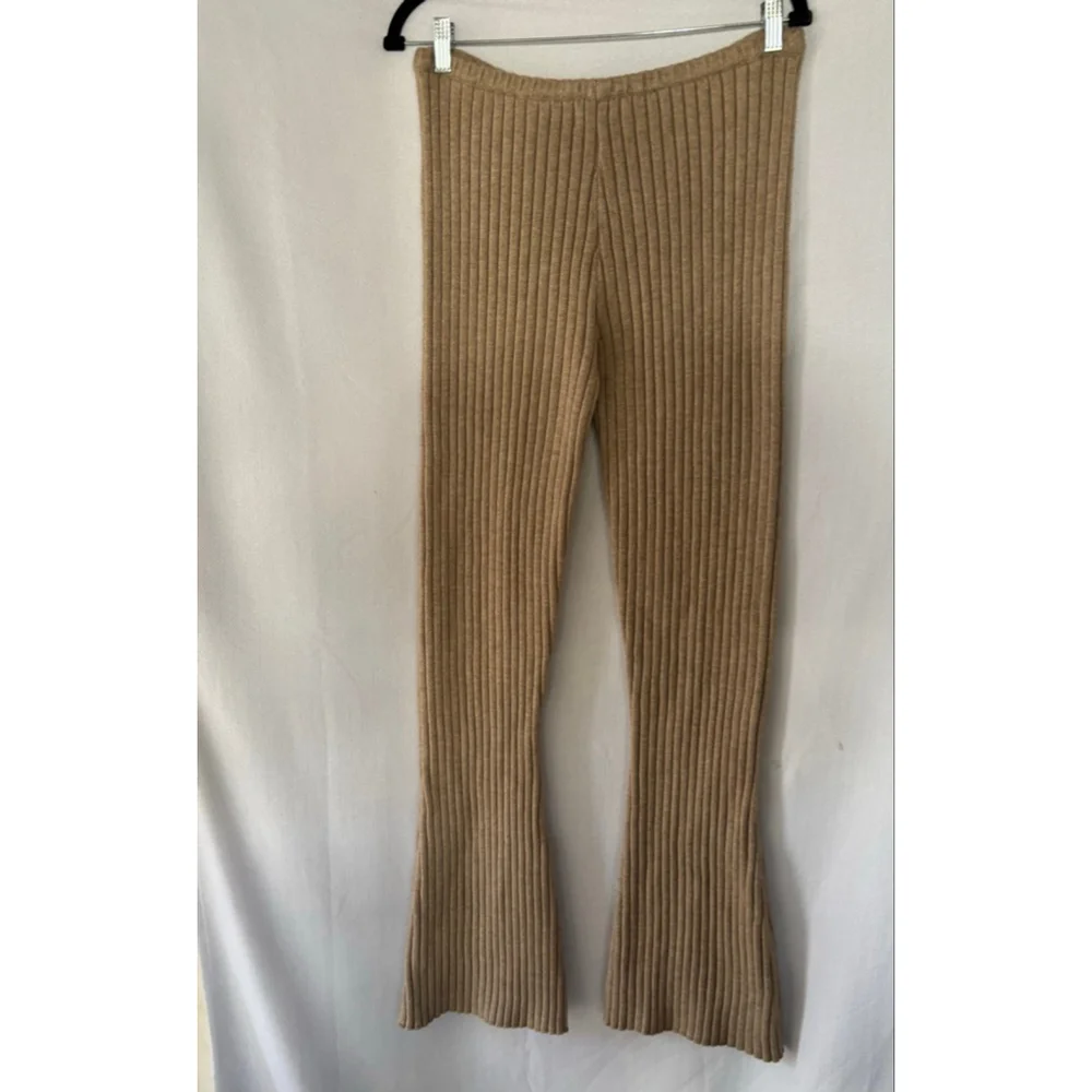 Women's AKIRA Ribbed Knit Sweater Dress Tan XL